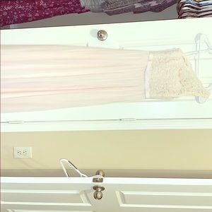 Blush pink one shoulder bridesmaid dress size 2